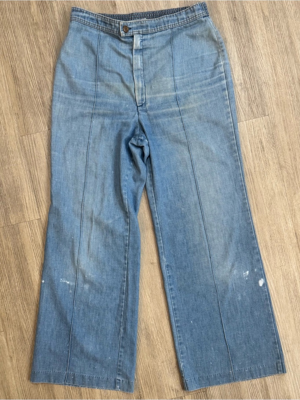 Levi's Medium Blue High-Rise Wide-Leg Jeans with Center Seams